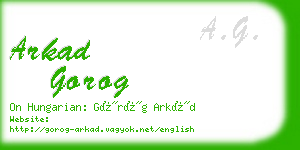 arkad gorog business card